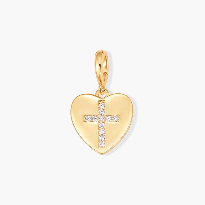 Effie Heart Cross Charm