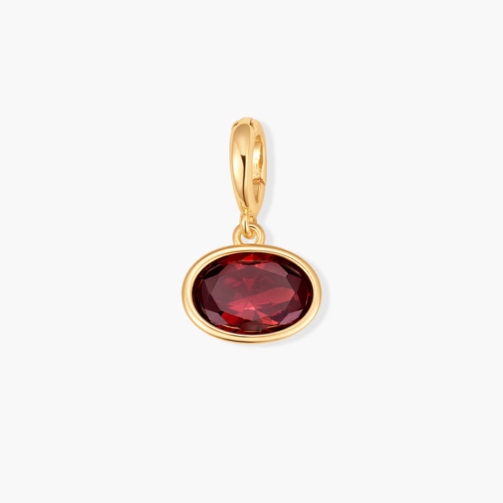 Sadie Oval Bezel Birthstone Charm