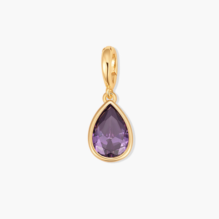 Sadie Teardrop Bezel Birthstone Charm