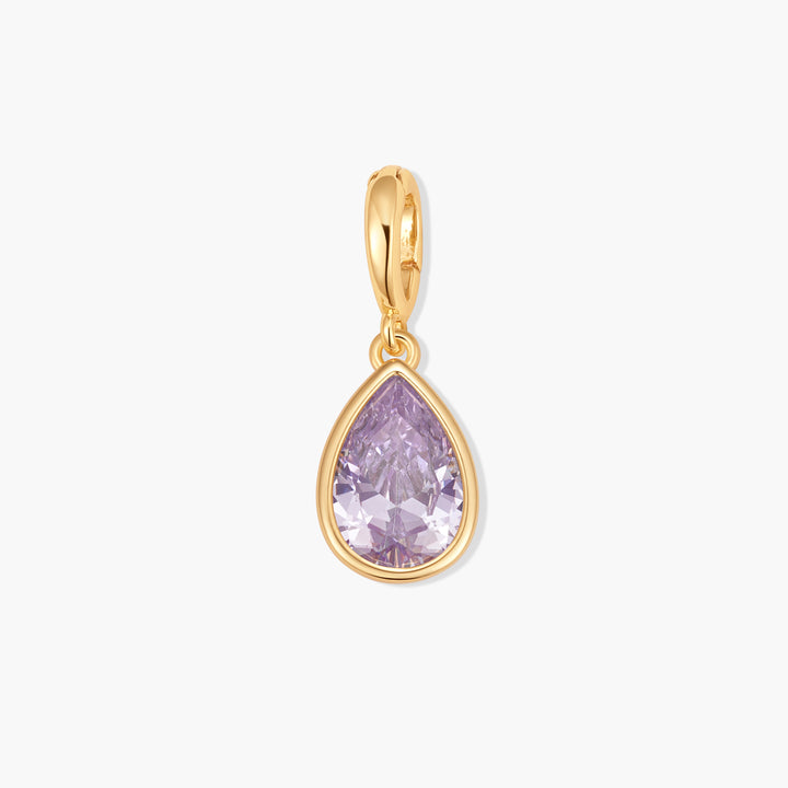 Sadie Teardrop Bezel Birthstone Charm
