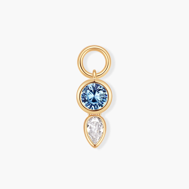 Vivienne Double Drop Birthstone Charm