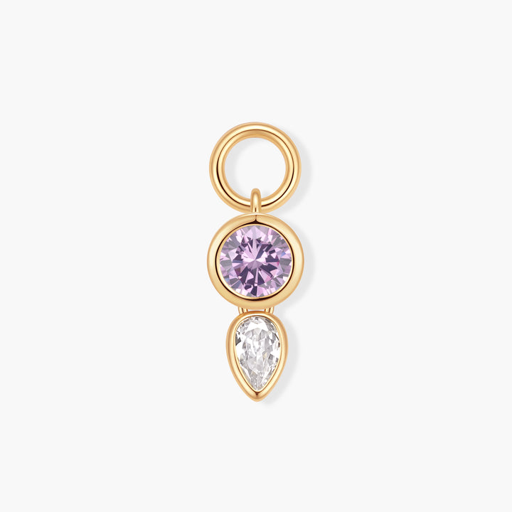 Vivienne Double Drop Birthstone Charm