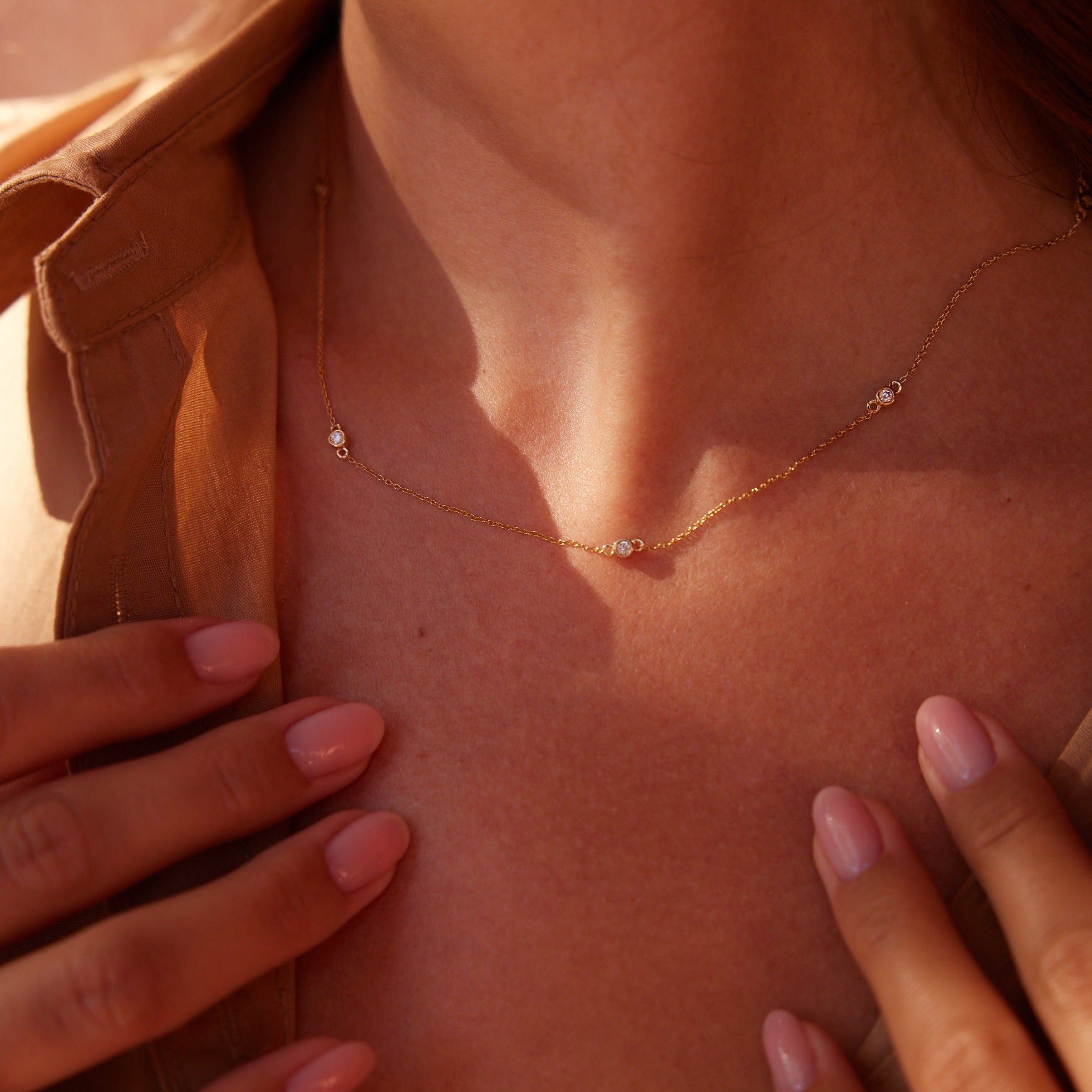 Graziela Gems Small Floating Diamond Necklace | Neiman Marcus