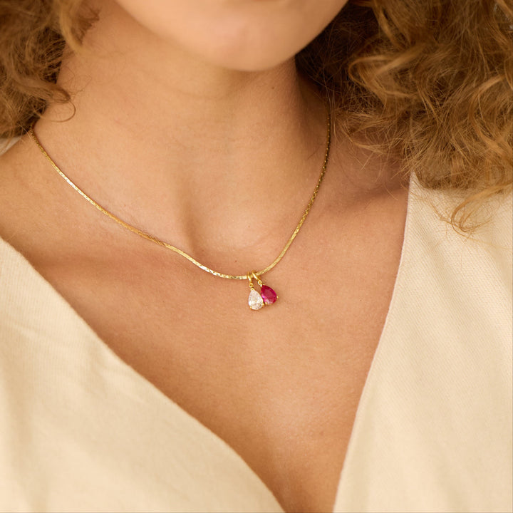 Melrose Teardrop Birthstone Necklace