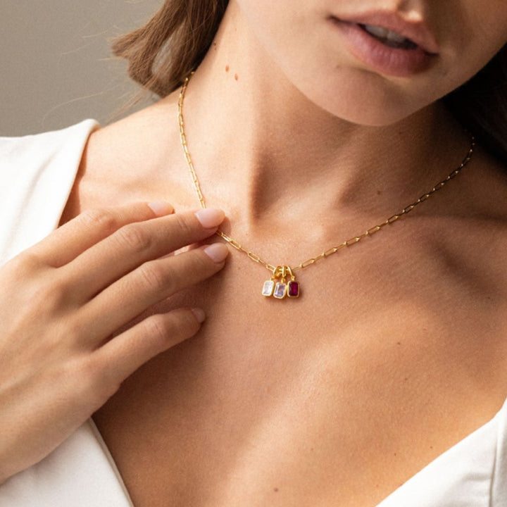 Mackenzie Three Birthstone Necklace