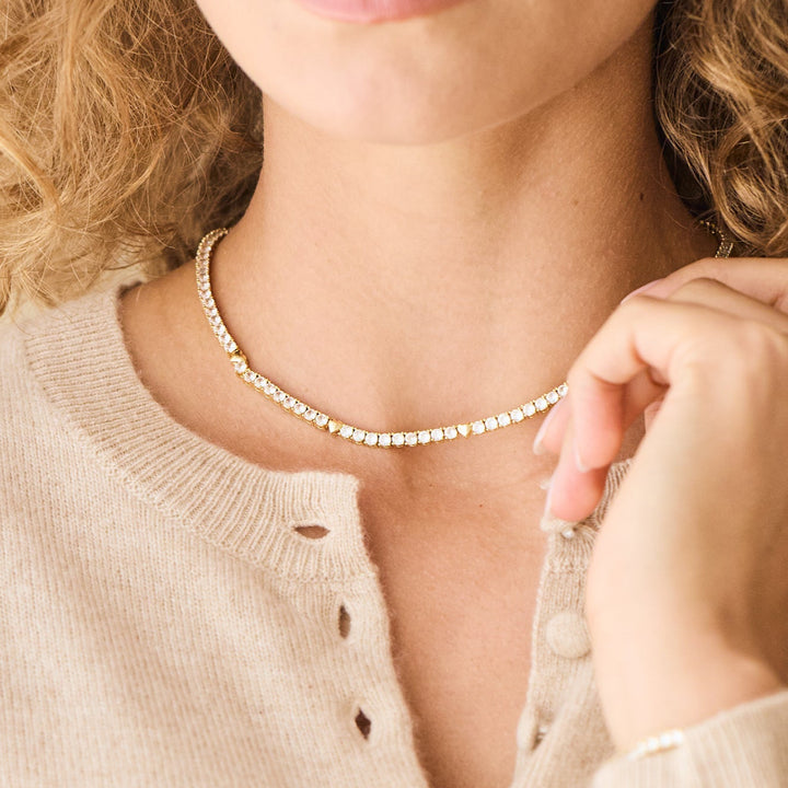 Coco Heart Tennis Necklace