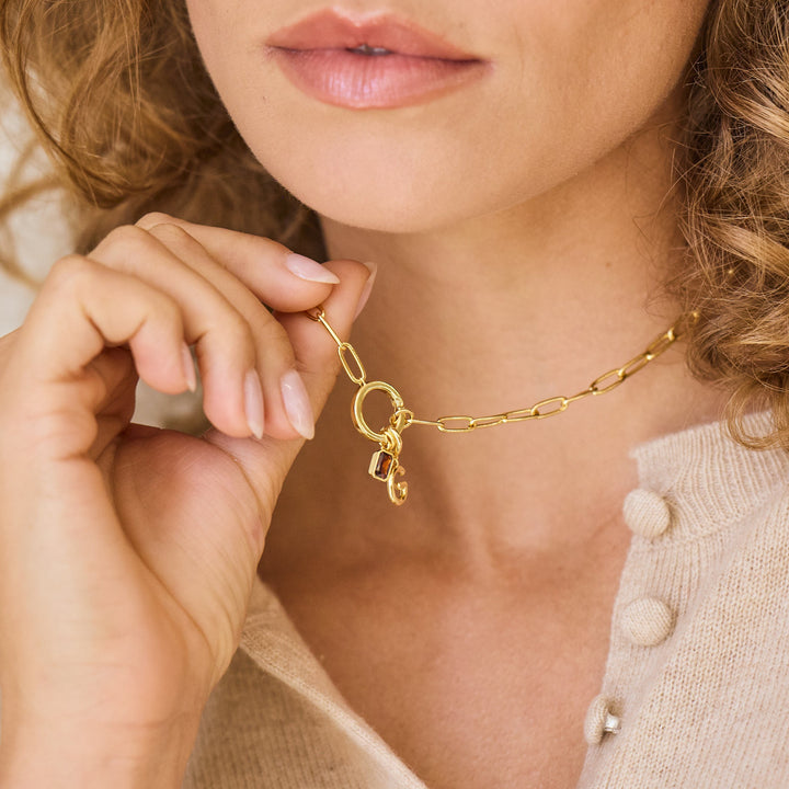 Colette Birthstone Initial Necklace