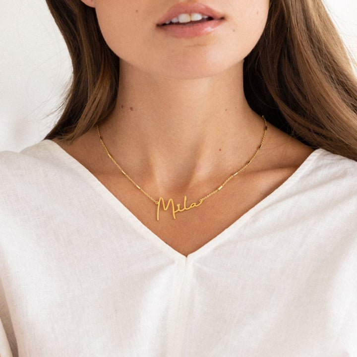 Katherine Nameplate Necklace