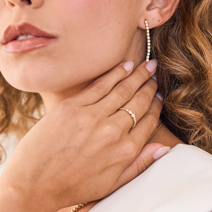 Lumi 14K Gold Five Diamond Ring