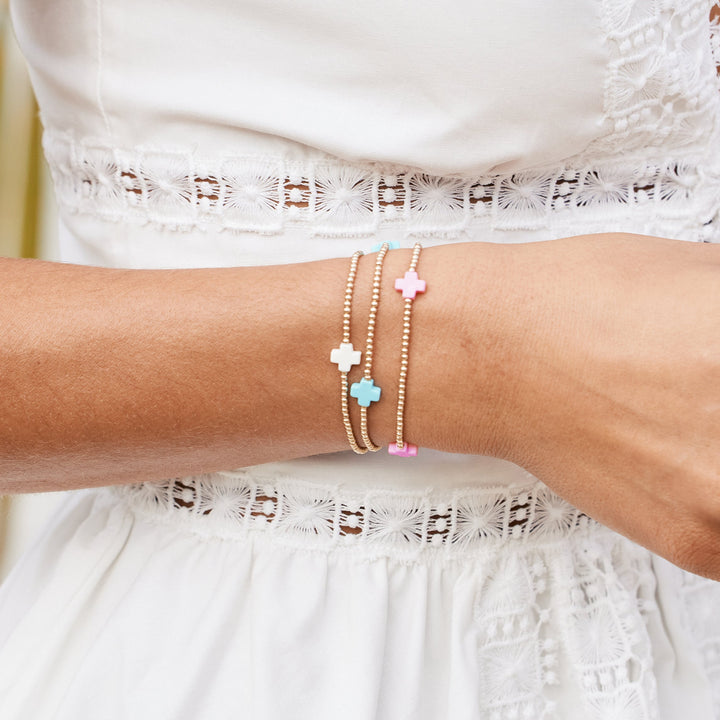 Rylee Enamel Cross Bracelet