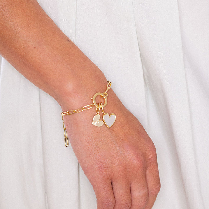 Penelope Initial Heart Bracelet