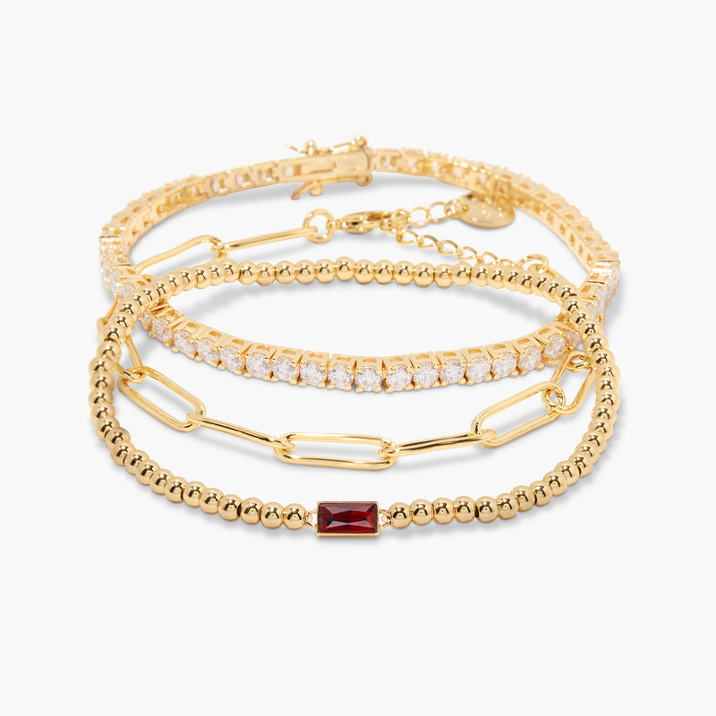 Kylie Birthstone Bracelet Set