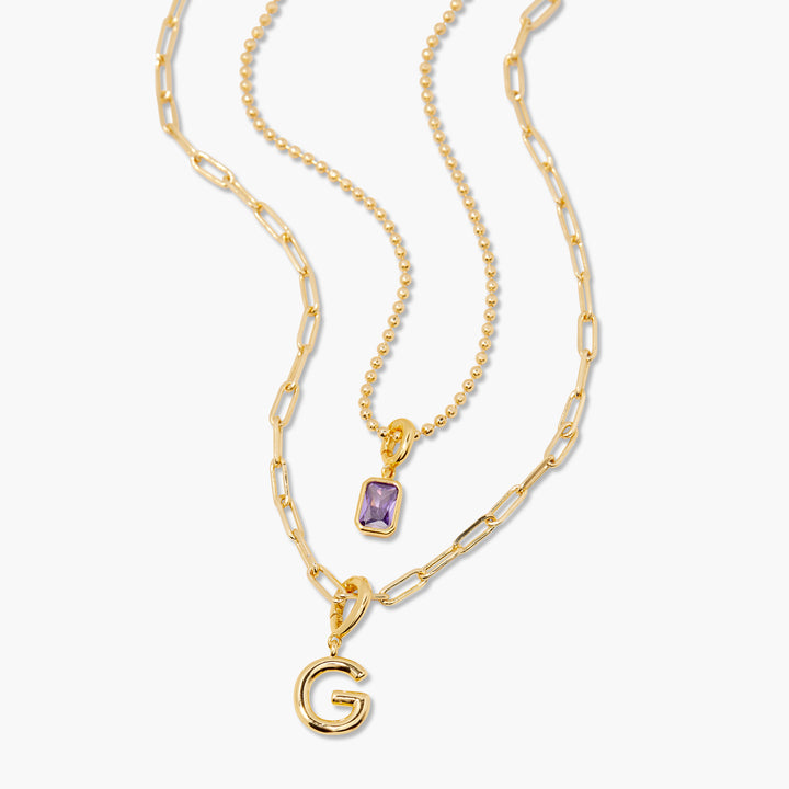 Mackenzie Birthstone Initial Layering Set