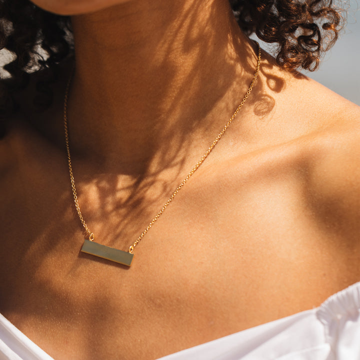 Roman Numeral Bar Necklace