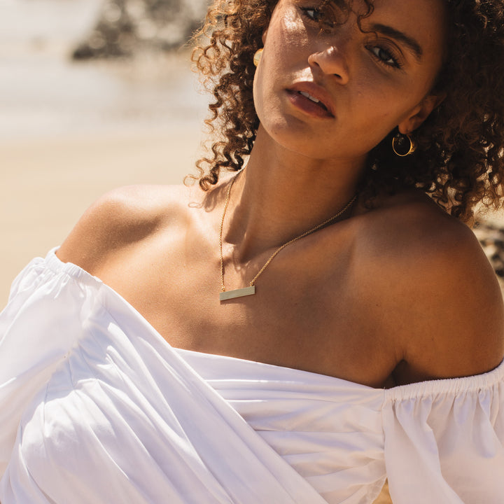 Roman Numeral Bar Necklace