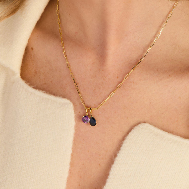 Melrose Two Birthstone Necklace