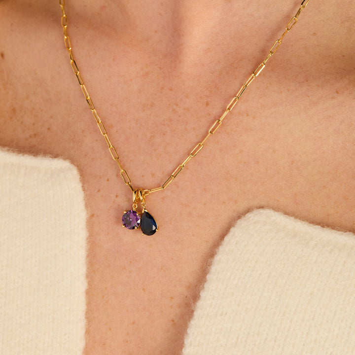 Melrose Two Birthstone Necklace