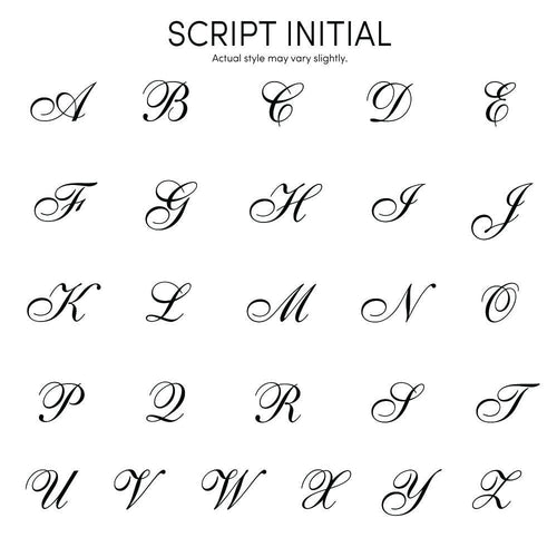 Script Initial Character List