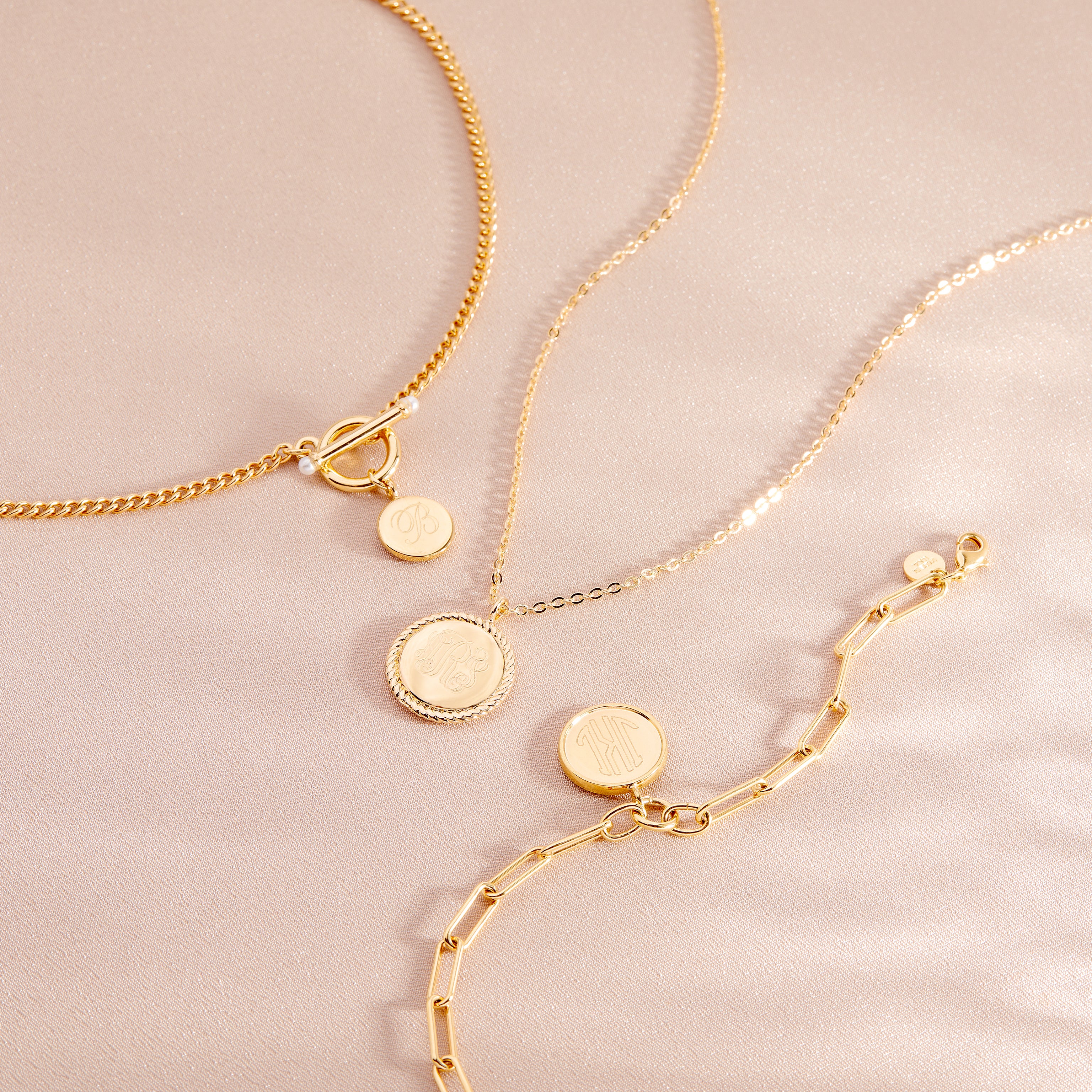 ●VVV● Aurora Ribbon Pearl Chain Toggle Surgical Necklace 2 Aurora Star Pearl Chain Drop Surgical Necklace - VVV | 60