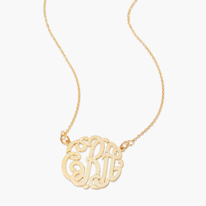 14K Gold Custom Monogram Necklace - Gold – 18K Gold Plated