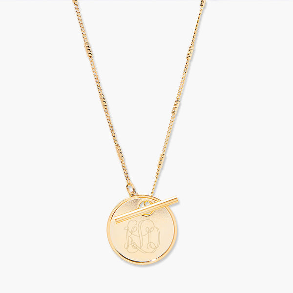 Monogram toggle outlet necklace