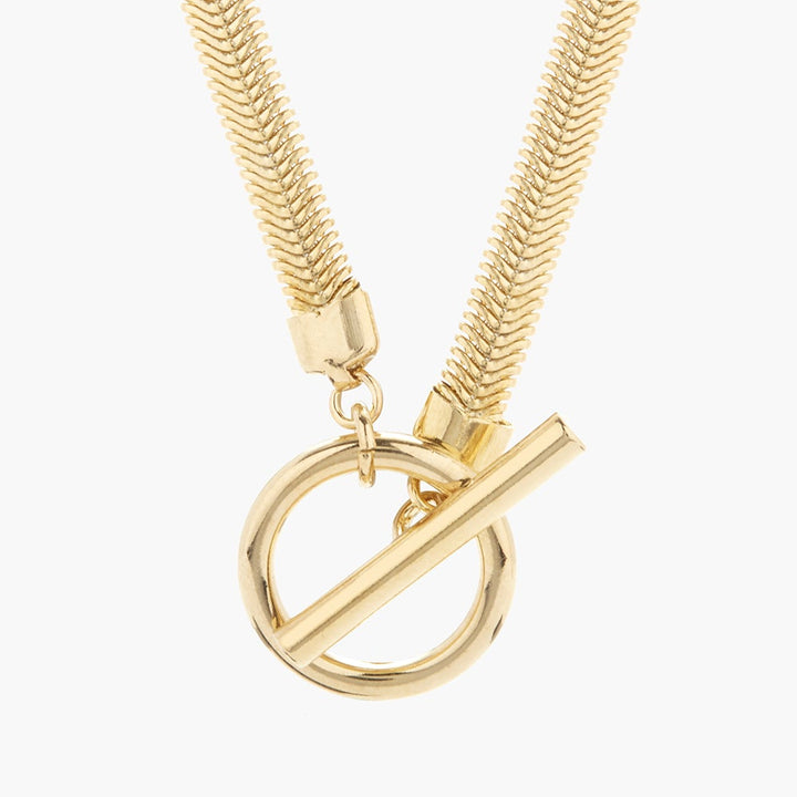 Izzy Herringbone Toggle Necklace