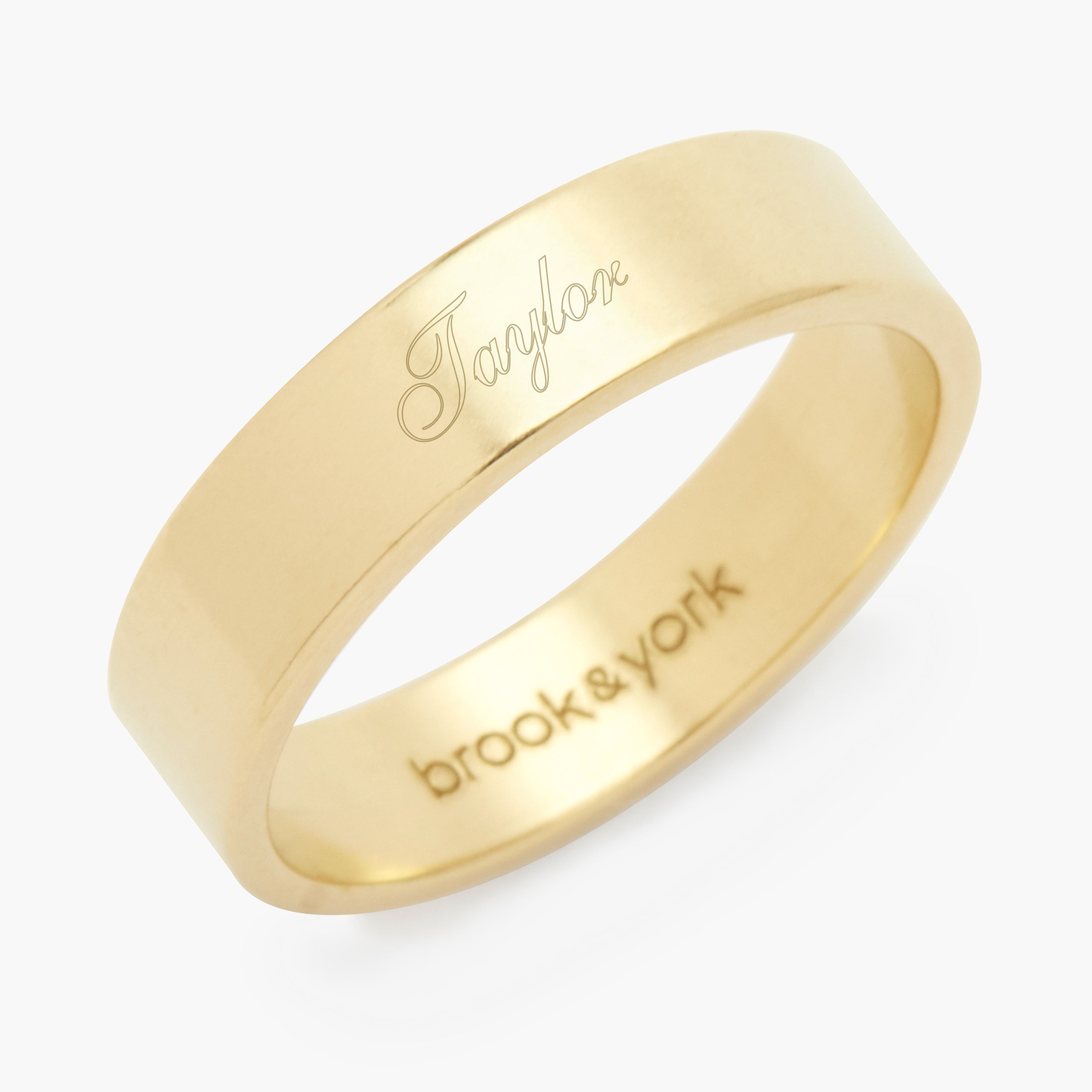 Yellow Gold Diamond Initial V Ring