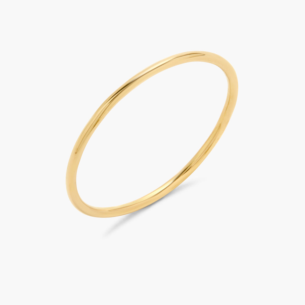 Amazon.com: Solid 14k Gold Thin Stacking Ring (yellow-gold, 7) : Handmade  Products