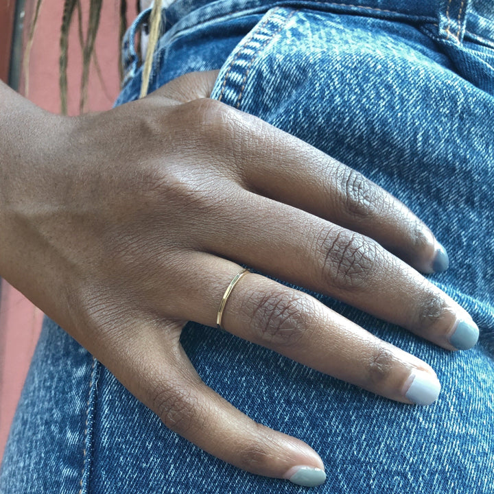  @chante_allday wearing Nell Extra Thin Ring by @brookandyork